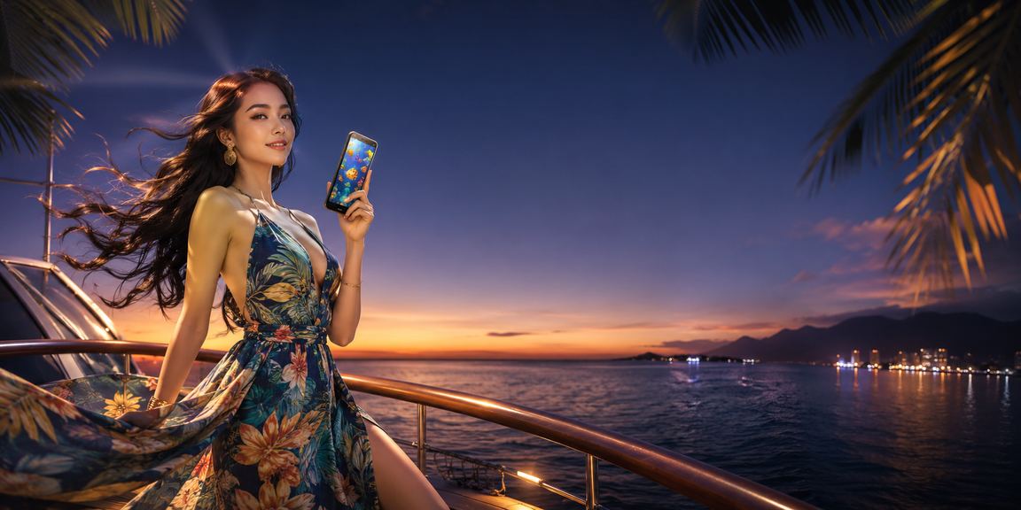 Bãi biển Đà Nẵng buổi chiều với người chơi trải nghiệm game bắn cá trực tuyến trên điện thoại